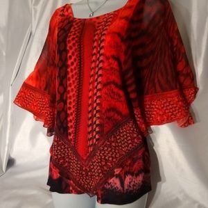 Apt. 9 Top 2-piece Black/Red M